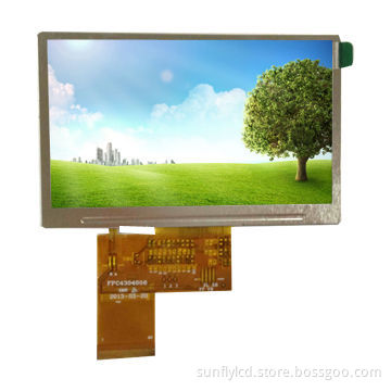 4.3-inch TFT LCD Module 480x272x3 RGB Dot, Sized 105.3x67x2.9mm